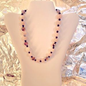 Handcrafted Rose Quartz 18 inch Necklace